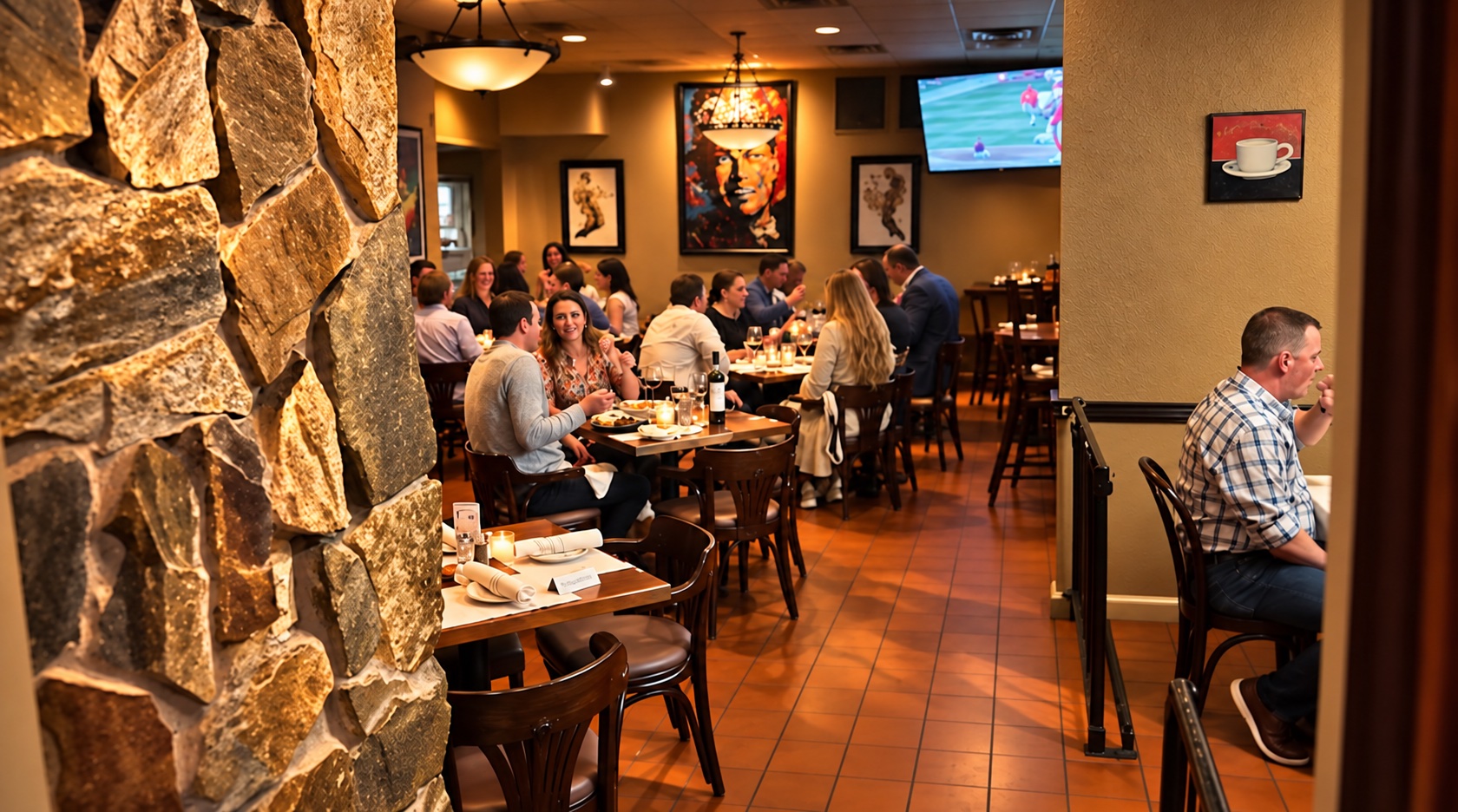 Gino's dining room on a busy evening